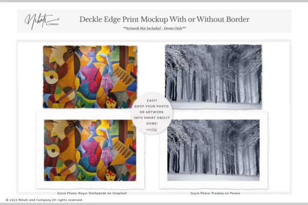Deckle Edge (Torn Paper) Print Mockup Kit - Image 3