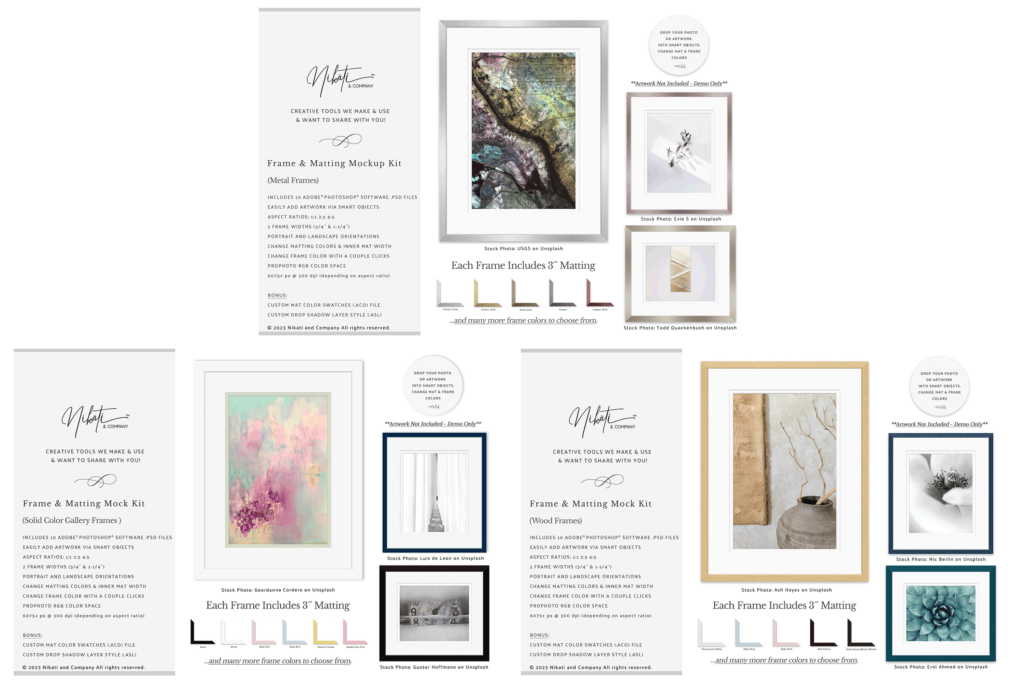 Frame Bundle Frame Mockup Bundle | Nikati and Company